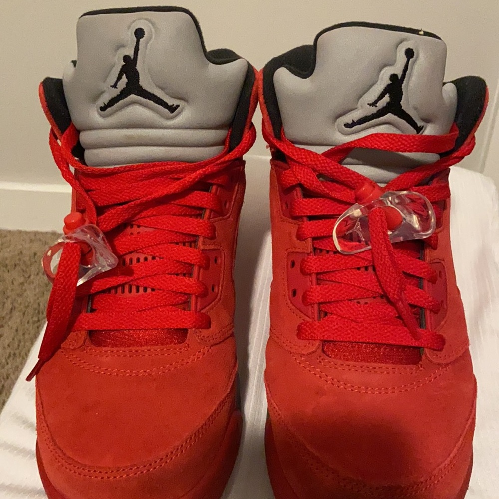 Air Jordan 5 Retro Red Suede - Picture 3 of 5